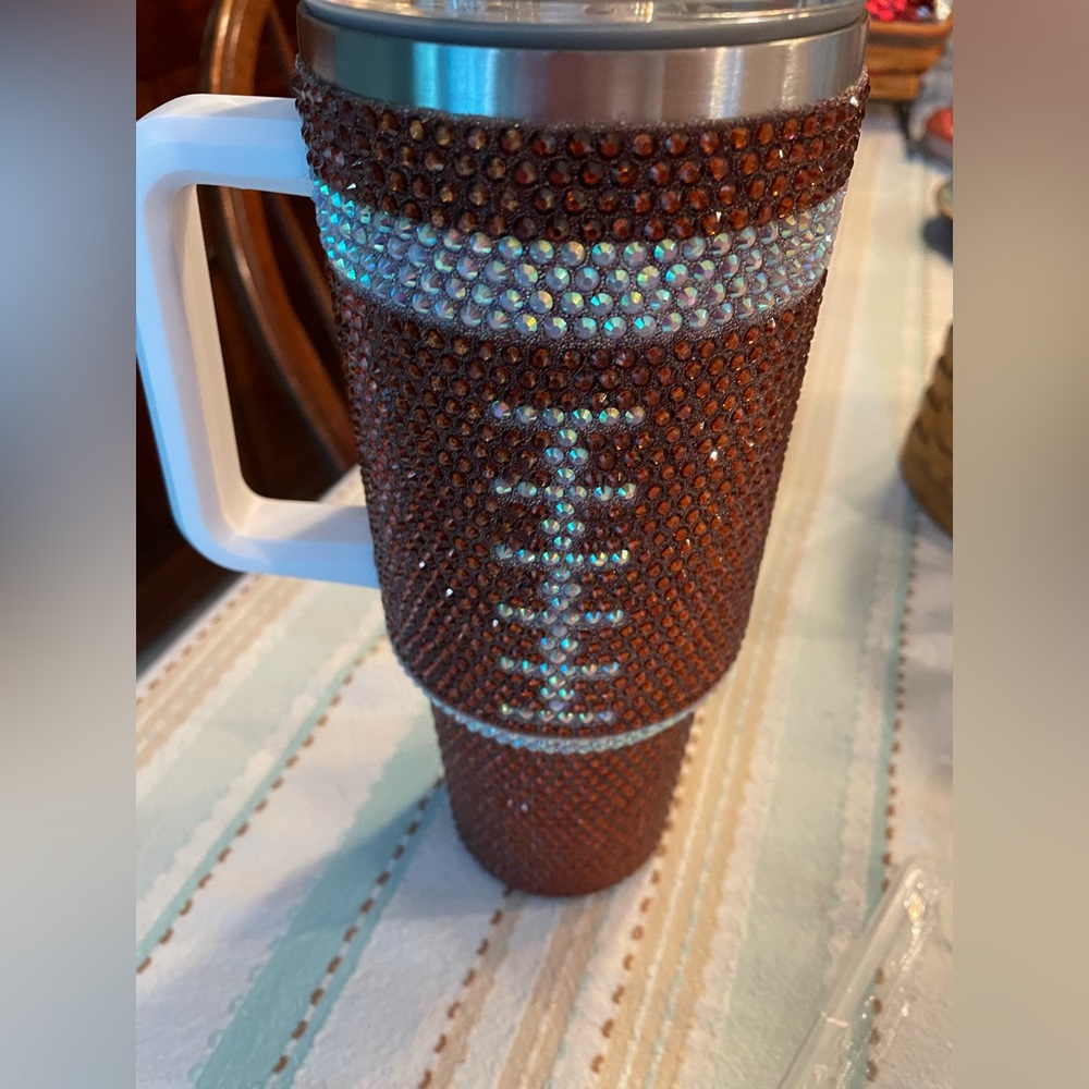 Football 💎 BLING 💎 tumbler